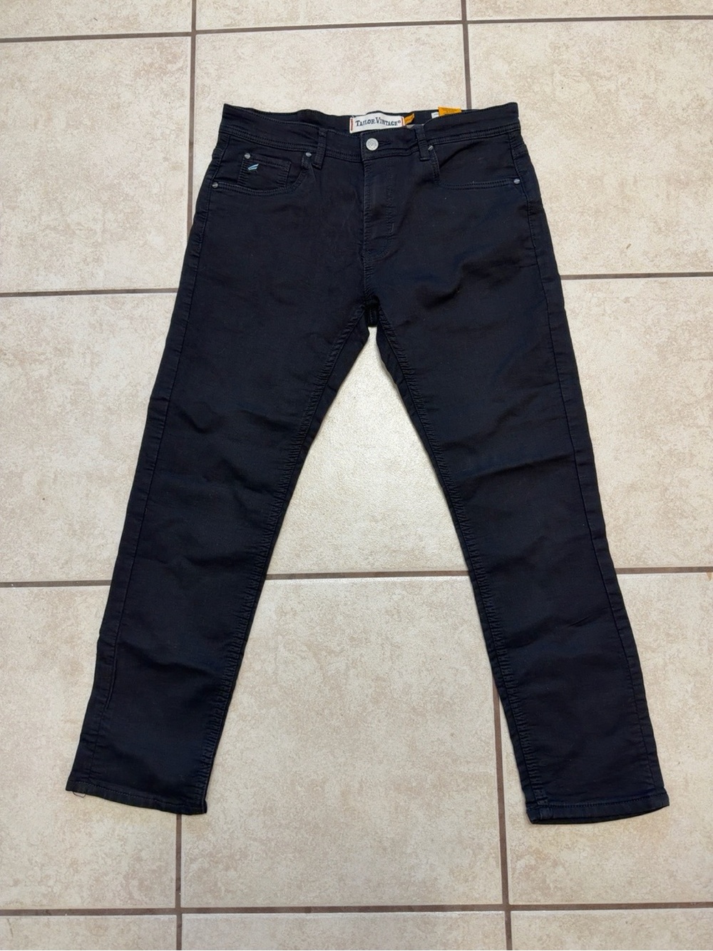 Tailor Vintage Canaan Slim Fit Black Stretch Jeans Men’s 34x30